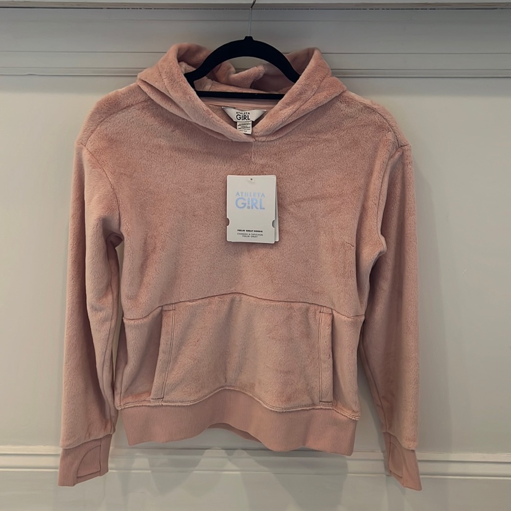 NWT Athleta Girl Feeling Great Hoodie Light Pink